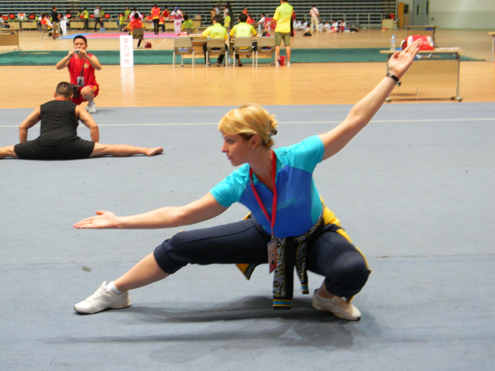 Liubov tijdens een Wushu wedstrijd